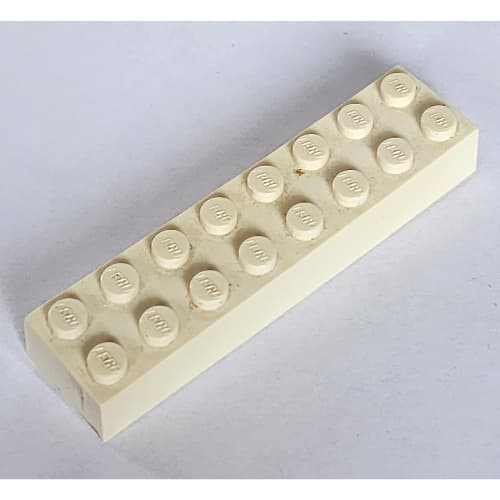 Brick 2 x 8 without Bottom Tubes, with Cross Supports