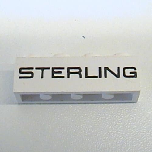Brick 1 x 4 with Black 'STERLING' Print (Set 1551)