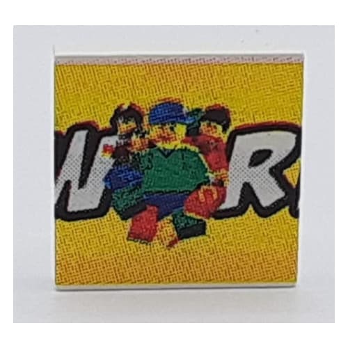 Tile 2 x 2 with LEGO World Print Medium Middle