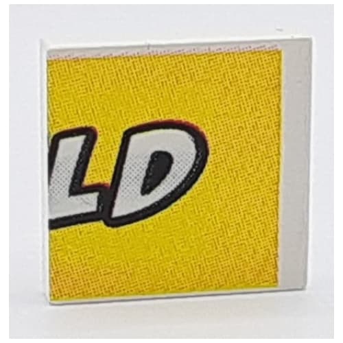 Tile 2 x 2 with LEGO World Print Medium Right