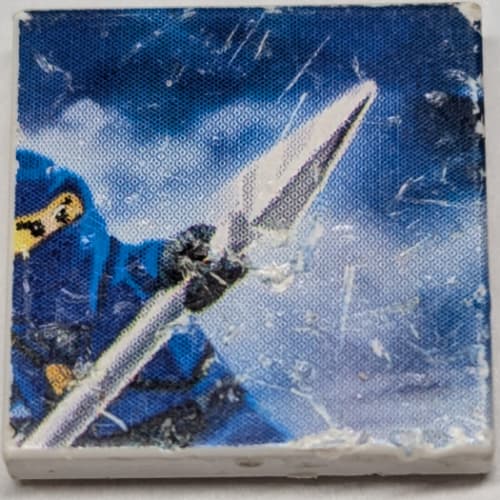 Tile 2 x 2 with Ninjago, Jay 2 print
