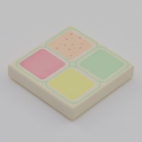 Tile 2 x 2 with 4 Pastel Squares Print