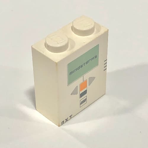 Brick 1 x 2 x 2 with Inside Axle Holder with Mindstorms NXT Print