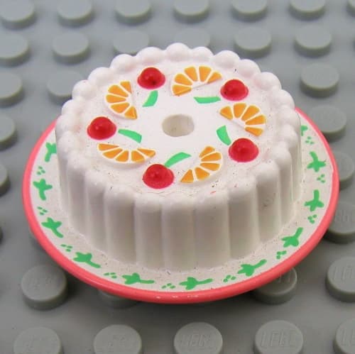 Scala, Food, Cake with Red Cherries and Oranges Print