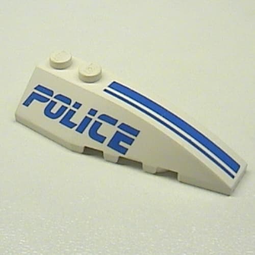 Wedge Curved 6 x 2 Right with 'POLICE', Blue Line Print