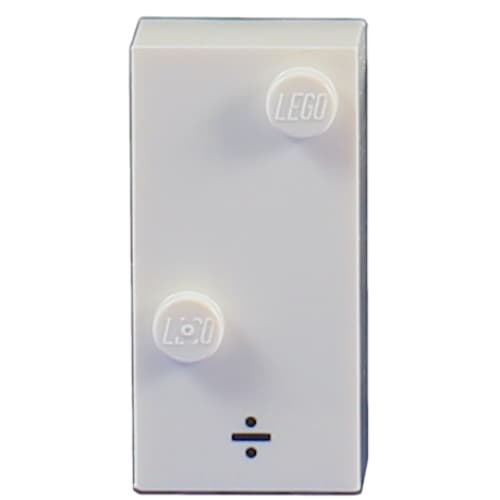 Braille Brick 2 x 4 with 2 Studs ⠌ and Divide Print