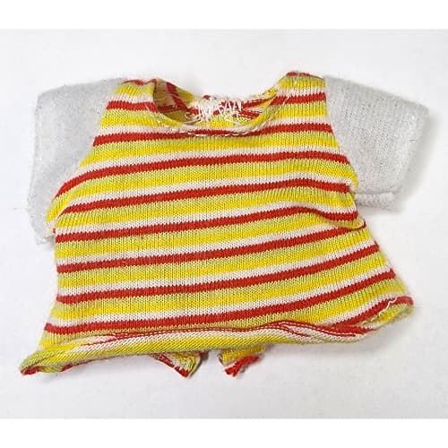 Duplo T-Shirt with Horizontal Stripes, White Sleeves print