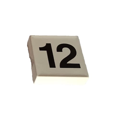 Duplo Tile 2 x 2 with '12' Print