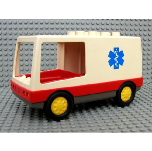 Duplo Van / Ambulance, with Red Base and EMT Star of Life Print
