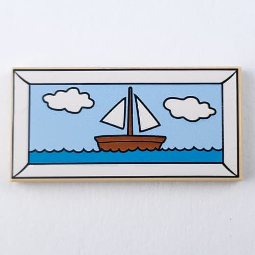 Tile 2 x 4 with Painting of Sail Boat print