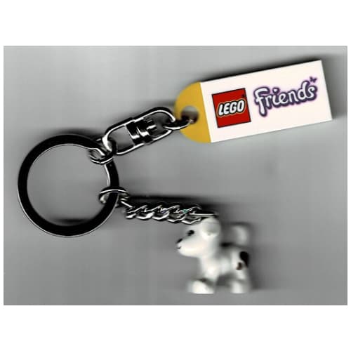 Animal, Dog, Small Standing with Patch over Eye and Spots Print (Key Chain)