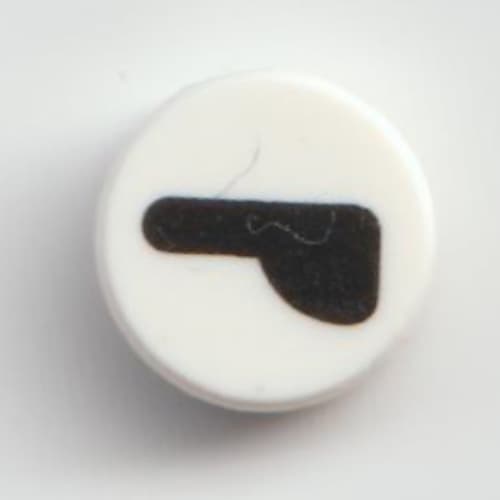 Tile Round 1 x 1 with Straight Line and Quarter Circle (Winking Eye) print