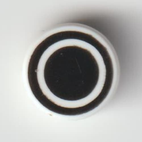 Tile Round 1 x 1 with Black Circle and Black Ring print