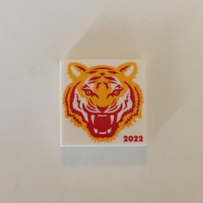 Tile 2 x 2 with Year of Tiger 2022 Print