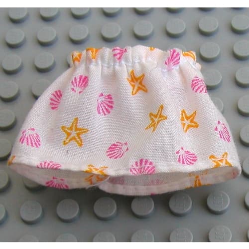 Belville, Skirt, Adult, Short, Clam and Starfish Print