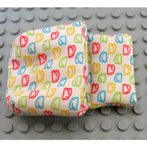 Duplo, Sleeping Bag / Baby Pouch with Blue, Lime, Red and Yellow Bunny Print