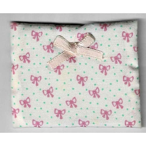 Scala, Pillow 7 x 8, Ribbon Bow, Pink Bows Print