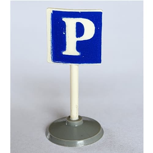 Road Sign Old Square with Parking 'P' Print & Type 1 Base