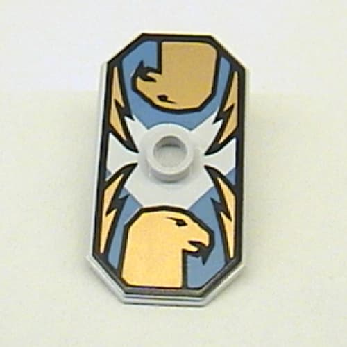 Shield Rectangular with Stud, Knights Kingdom Jayko Hawk Print
