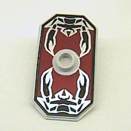 Shield Rectangular with Stud, Knights Kingdom Vladek Scorpion Print (Non-Sticker)