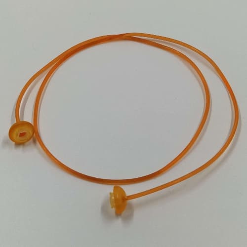 Clikits Cord, Jelly String, 375mm, with Trans-Flame Yellowish Orange Caps