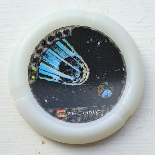 Large Figure Throwing Disk, Flare and Spark, 2 Pips, Meteor Falling Print