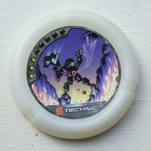 Large Figure Throwing Disk, Flare and Spark, 3 Pips, Spark Throwing Disk Print