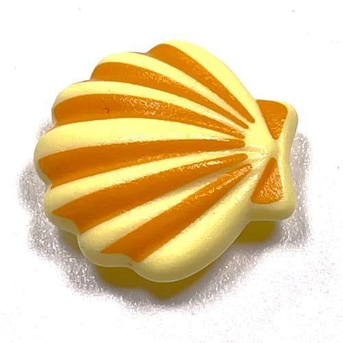 Clikits Icon, Shell 2 x 2 with Pin, Medium Orange Highlights Print