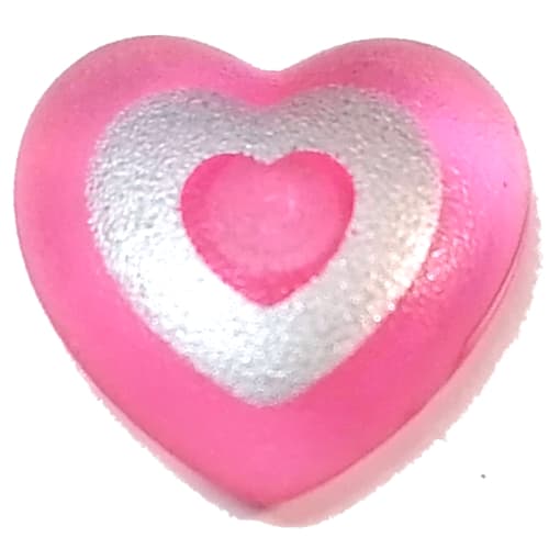 Clikits Icon, Heart 2 x 2 Large with Pin, Silver Heart Cutout Print