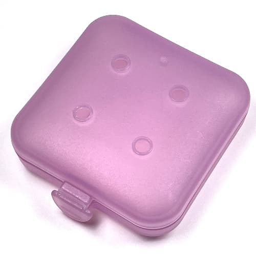 Clikits Container Box, Square with 2 x 2 Holes Arrangement - Hinged