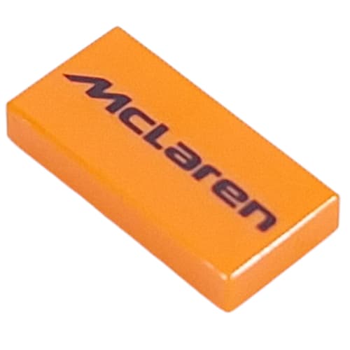 Tile 1 x 2 with Black 'McLaren' print