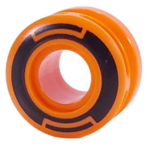 Wheel 11 x 8 with Center Groove, One Smooth Side with Black Circles print