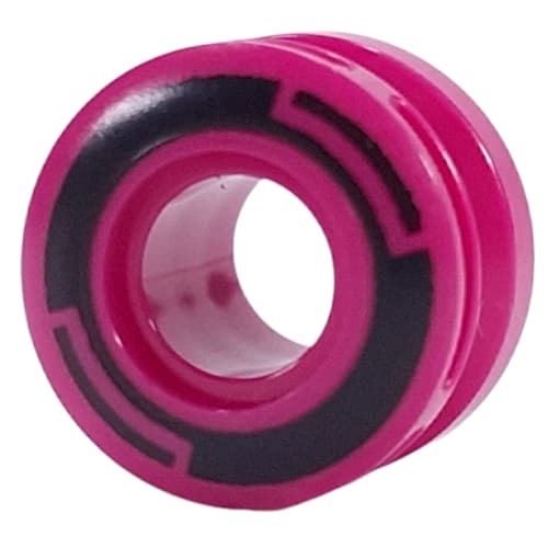 Wheel 11 x 8 with Center Groove, One Smooth Side with Black Circles print