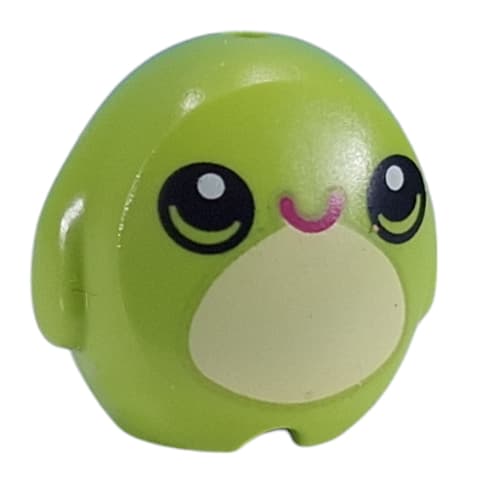 Pillow Plush Toy with Bright Light Yellow Chest, Magenta Mouth, Black Eyes print