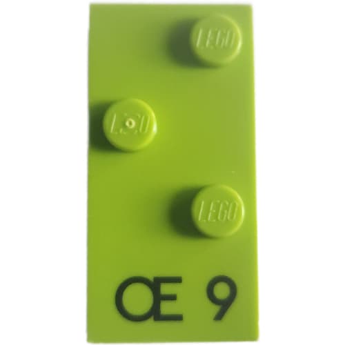 Braille Brick 2 x 4 with 3 Studs ⠪ and 'Œ 9' print