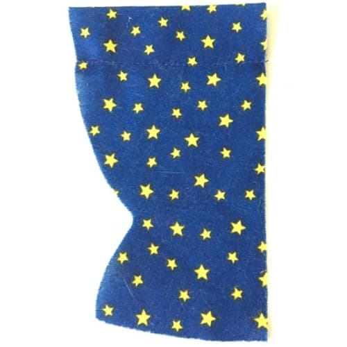 Duplo Curtain Right, with Yellow Stars Print