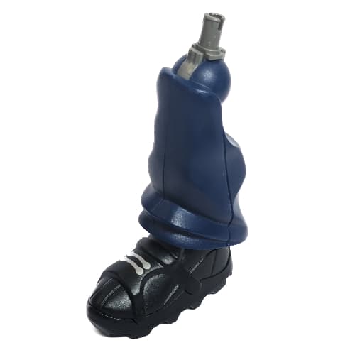 Large Figure Limb, Leg, Lower Section with Black Shoe and Dark Gray Pin, Silver Laces (Allegra)