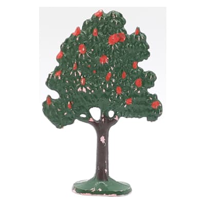 Plant, Tree Flat Fruit Painted with Painted Apples with solid base