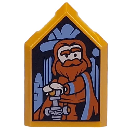 Tile Special 2 x 3 Pentagonal with Godric Gryffindor Portrait print