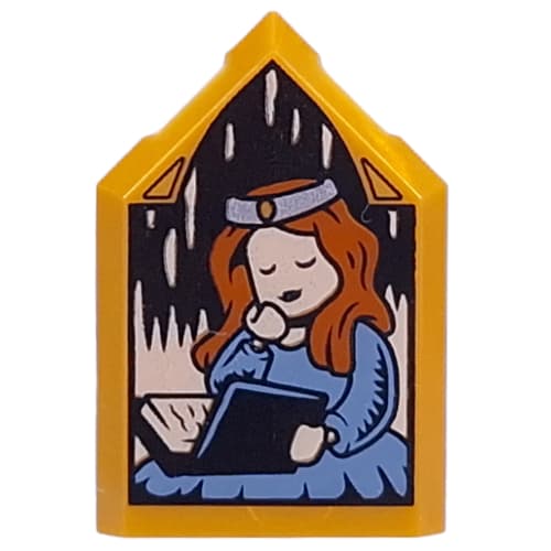 Tile Special 2 x 3 Pentagonal with Unknown Sleeping Witch Portrait print