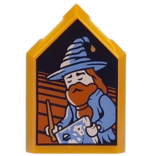 Tile Special 2 x 3 Pentagonal with Unknown Sleeping Wizard Portrait print