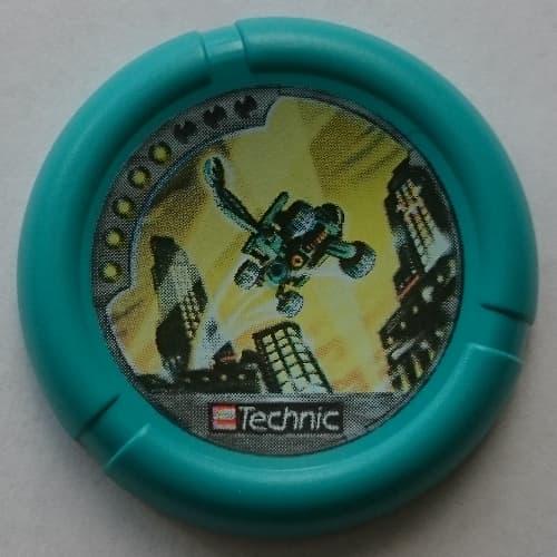 Large Figure Throwing Disk, Turbo / City, 5 Pips, Jumping Off Roof Print