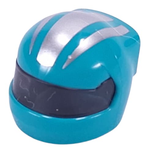 Helmet, Formula 1 with Trans-Black Visor pattern and Silver Stripes print