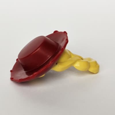 Hair and Hat, Cowboy, with Ponytail Bright Light Yellow Print