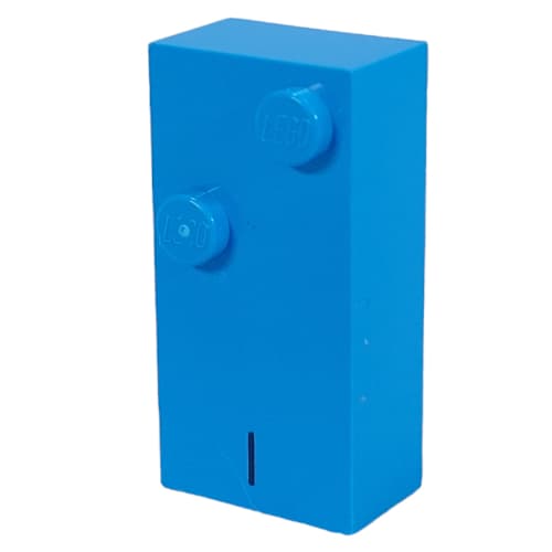 Braille Brick 2 x 4 with 2 Studs ⠊ and 'I' Print