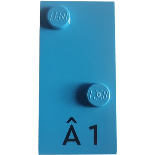 Braille Brick 2 x 4 with 2 Studs ⠡ and 'Â 1' print