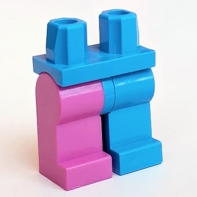 Hips and Dark Azure Left Leg, Dark Pink Right Leg