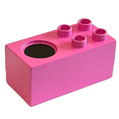 Duplo Stove 2 x 4 x 2 1/2 with 4 Studs and Black Burner Print