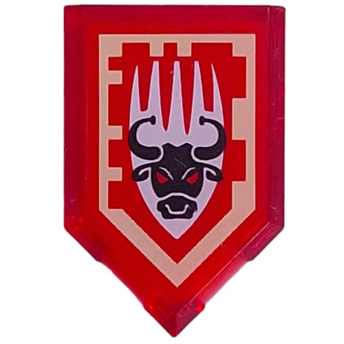 Tile Special 2 x 3 Pentagonal with Nexo Power Shield Print - Bull Race