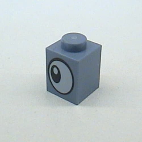 Brick 1 x 1 with Eye Sideways Print on Two Sides